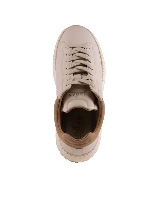 Sneakers H-Stripes in pelle Avorio Marrone HOGAN | HXW6590FC60 N1M0CA9